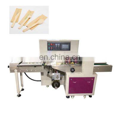 Multi-Function Flow Cake Cutlery Pillow Packaging Machine For Daily Use