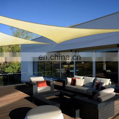 160gsm-320gsm 80%-95% shading UV block sand triangle sun shade sail for carport shade cloth