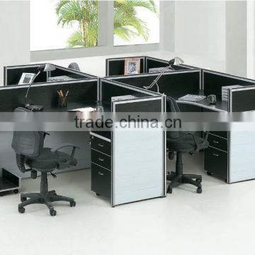 Office cubicle workstation t shaped 4 person office desk (SZ-WSB395)