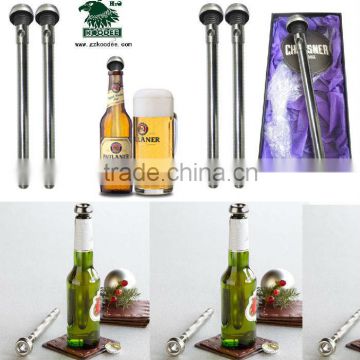 Wine accessories reusable stainless steel chiller for beer household supplier