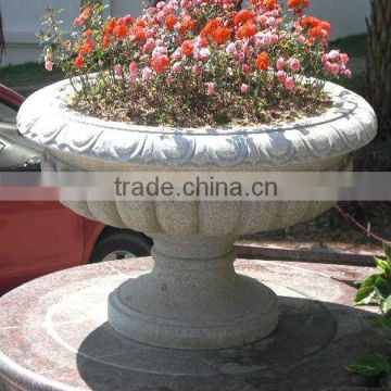 Landscaping granite stone flowerpot