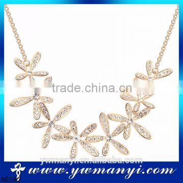 Popular style selling well fashion jewelry charming flower Indian necklace cheap rhinestone jewelry accessories woman 2016 N0180