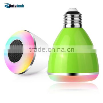 High Quality music android IOS music playing bluetooth smart led light bulb with speaker