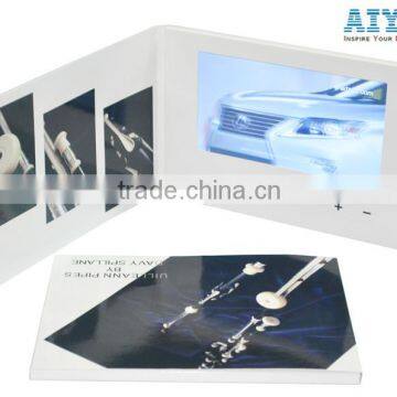 Customized printing LCD video business card 7inch video brochure