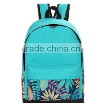 custom 600d blue polyester girl backpack for high school sport bag