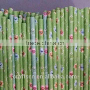 Safe paper straw with various designs for choice
