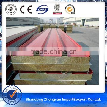 High Quality 950/1000/1150mm Color PPGI Steel Rock Wool Sandwich Panel for Sale