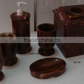 Red Onyx Bathroom Accessories