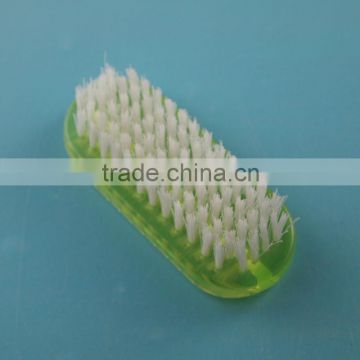 ZJS-001 Transparent green color double side plastic nail brush