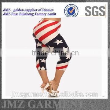 custom stretch usa flag style print leggings OEM 2015 plus size