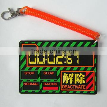 new design emulational second chronograph shape soft pvc custom made luggage tags