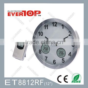 2016 cheap good quality aluminumn RF wall clock ET8812RF