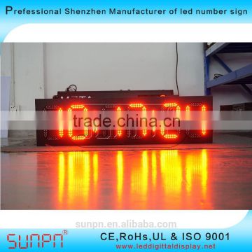 Cambodia Red 8inch LED Time Display