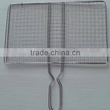 BBQ Fish net/ stainless steel fish net /fish barbecue grill netting