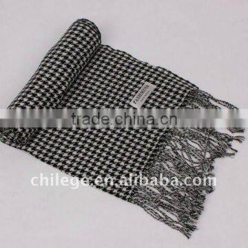 houndstooth wool print scarf shawl