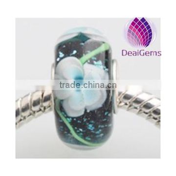 New arrival Japan Style silver plated core large hole glass beads