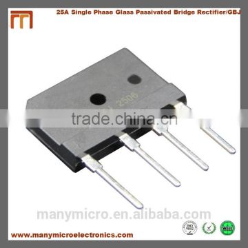 25A Single Phase Glass passivated Bridge Rectifier GBJ2506/ GBJ For Amplifier