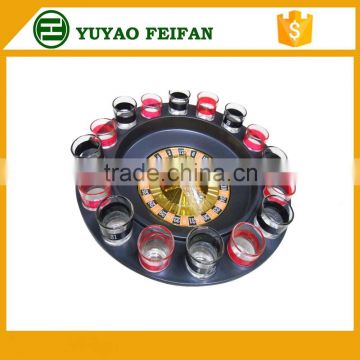 16pcs glass cup set roulette drinking game set party game