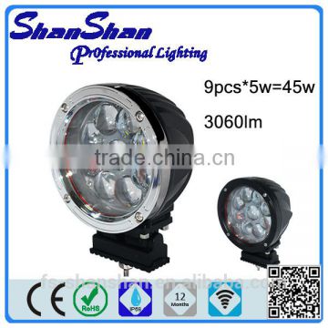 LED round light 5.5 inch CREE 45 Watt,led reversing light,for Off road motorcycle,ATV,SUV,4WD cars