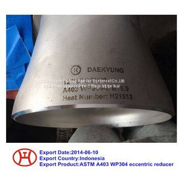 ASTM A403 WP304 eccentric reducer