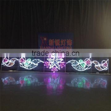 Manufacturer indoor outdoor wholesale bauhinia flower led street decoration motif light hanging