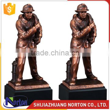 Life size bronze fireman sculpture for sale NTBH-038LI