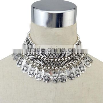 Fashion Vintage Boho Women's Short necklace Choker Necklace Charm Clavicle Chain Jewelry Silver