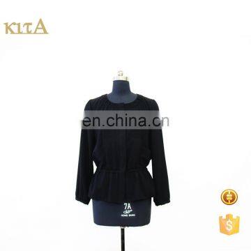 women long sleeve casual georgette peplum jacket