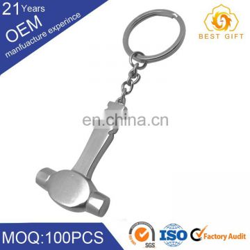 Wholesale promotional mini led flash light metal keychain with ring