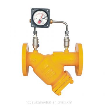 WCB Y Strainer Filter with Differential Pressure Gauge for Natural Fuel Gas