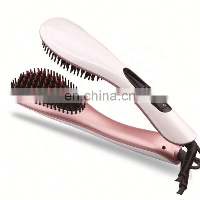 white and golden salon equipment china ceramic hair straightening brush curling iron hair steamer hair straightener