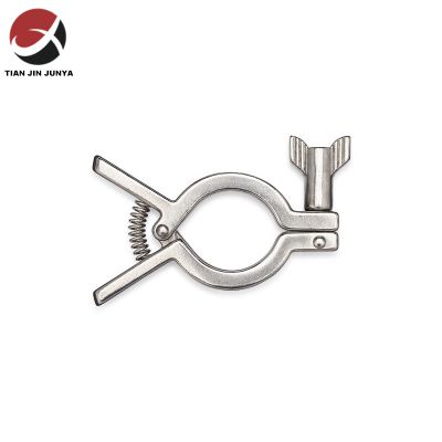 Lost wax casting Stainless steel 304 316 Sanitary Spring loaded Tri/Single pin Squeeze clamp 1/2