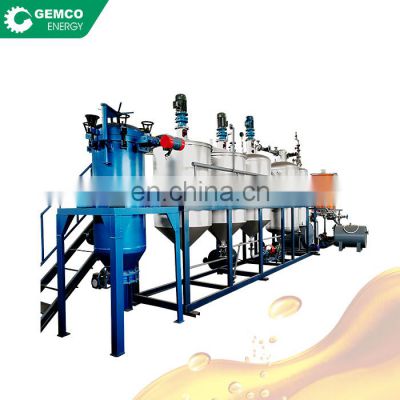 1-10 ton factory price vegetable sesame soybean sunflower mini oil refinery for sale