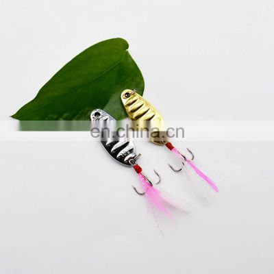 Factory price 5g 10g 15g Spoon Spinners Lure Fishing Metal Bait With Treble Hook