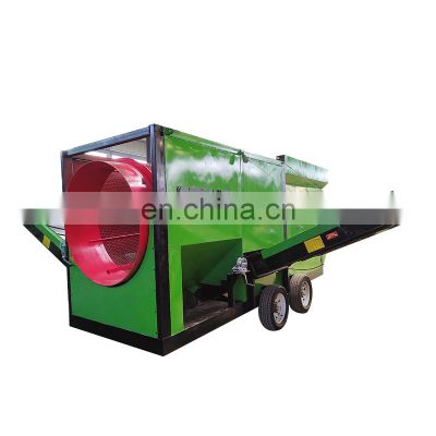 Mobile garbage recycling plant Urban Waste Municipal Solid Processing System for Sale mobile trommel screen