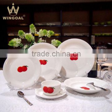 Round shape ceramic dinner ware
