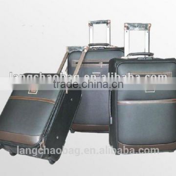 Baoding2015 OEM Bag Luggage Factory two Wheels Hot Selling Luggage Set PU Luggage