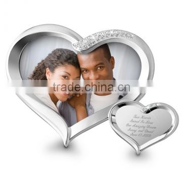 double hearts love photo frame with rotating