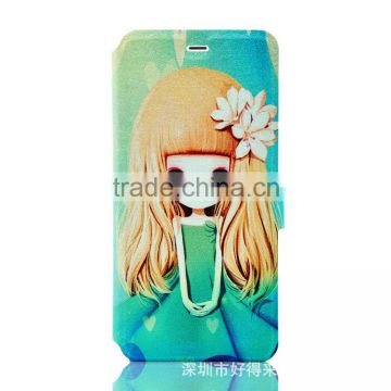 Painting Window design With Stand Flip Cover PU Leather Case For Xiaomi Mi5 Phone Bag