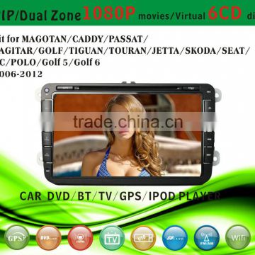 android car dvd player fit for VW Magaton Passat Sagitar with radio bluetooth gps tv pip dual zone