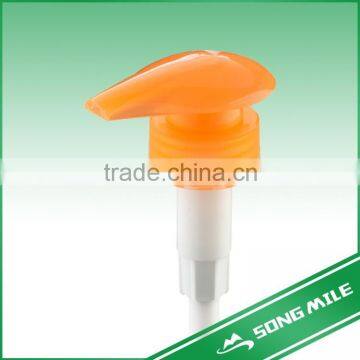 Wide top orange shampoo pumps for 500ml bottles