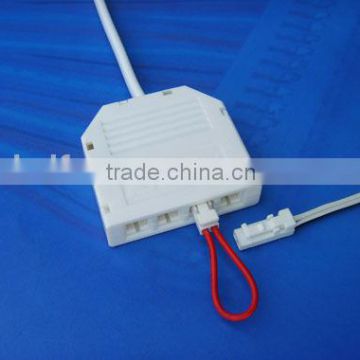 12V 4 pin ABS plastic square parallel , serial circuits led cabinet light fixture with mini plug connectors