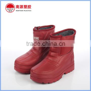 Women oil resistent EVA ankle snow boots with fur lining