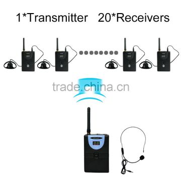 Professional Wireless Tour Guide System (1 transmitter and 20 receivers)