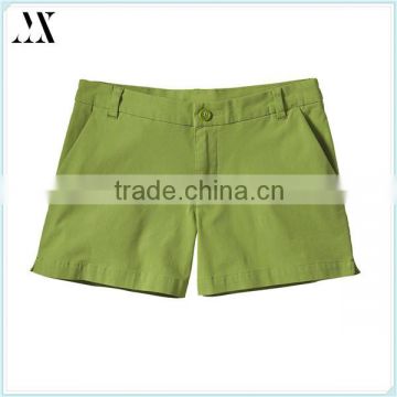 2016 Manufucture Custom Woman Shorts Chino-style Stretch All-wear Shorts With Soild Color