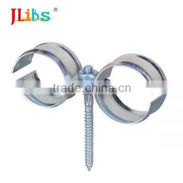 double pipe clamps with wood thread screw pitch M8*90