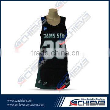 A-line sublimated custom made netball jersey ,netball uniform