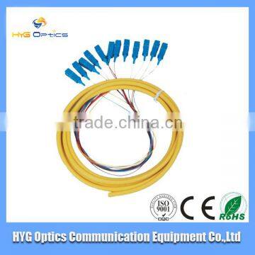 12 cores sc optical fiber cable pigtail