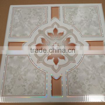 pvc ceiling tiles with size 595*595*7mm, plastic pvc ceiling
