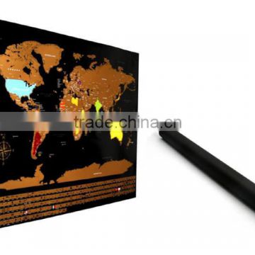 High Quality Scratch Off World Map with Customized Design